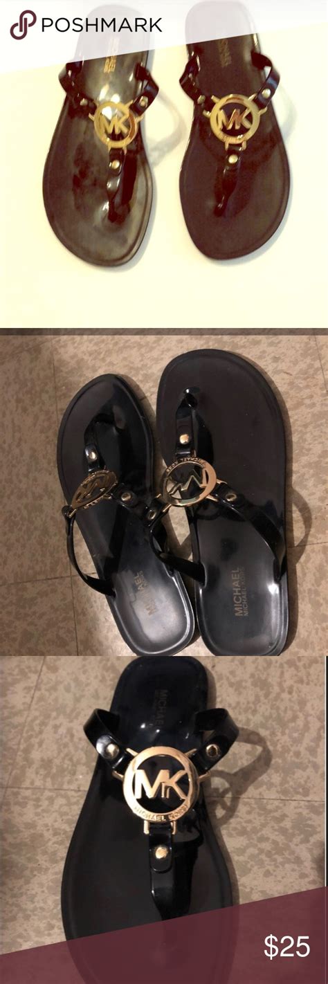 michael kors jelly flip flops with bow|Michael kors jelly sandal + FREE SHIPPING .